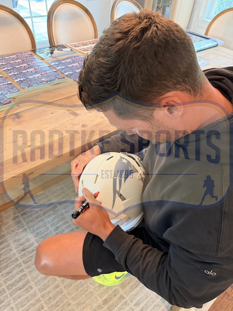 Chris Hogan Signed New England Patriots Speed Authentic Rivalries NFL Helmet - Image 3
