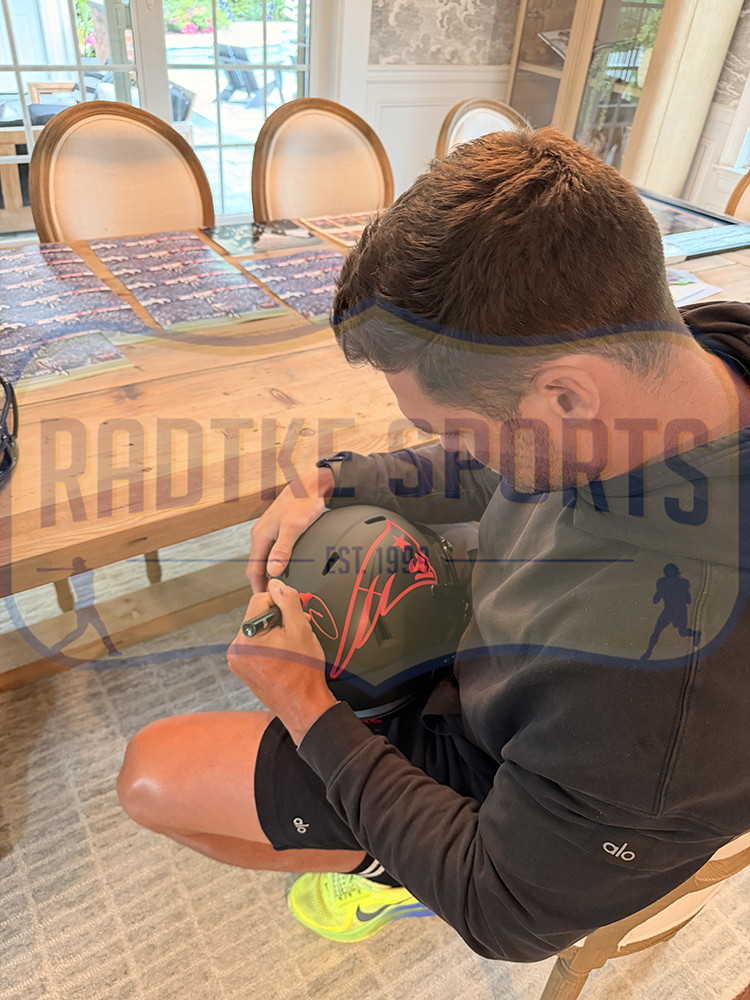 Chris Hogan Signed New England Patriots Speed Full Size Eclipse NFL Helmet - Image 3