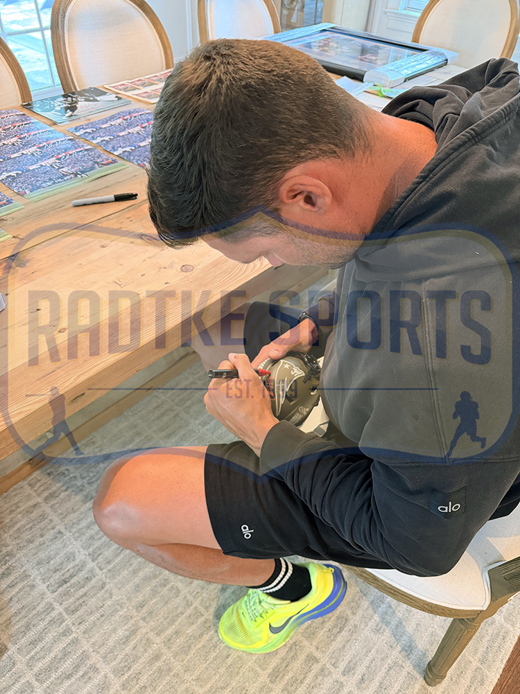 Chris Hogan Signed New England Patriots Speed Salute to Service 2 NFL Mini Helmet - Image 3