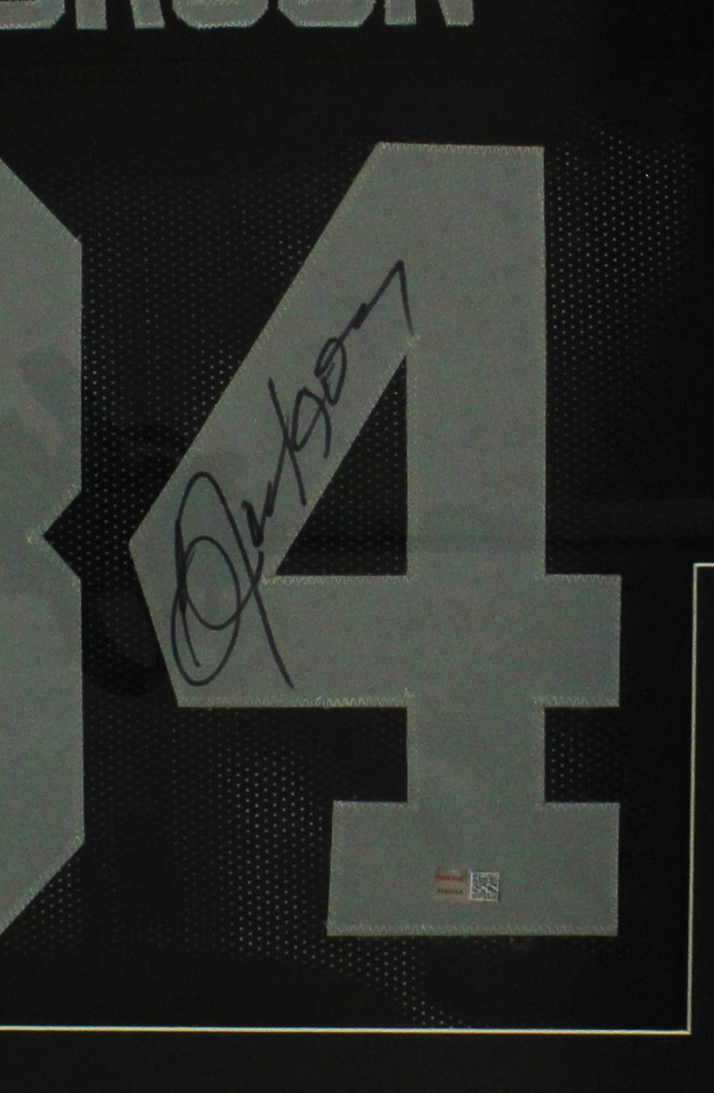 Bo Jackson Signed Oakland Raiders 44x36 Framed Black Jersey - Image 2