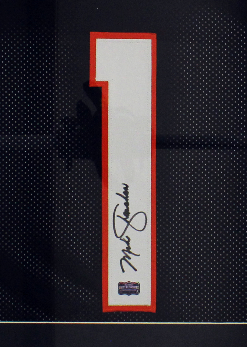 Mike Shanahan Signed Denver Broncos Framed Blue NFL Jersey - Image 2
