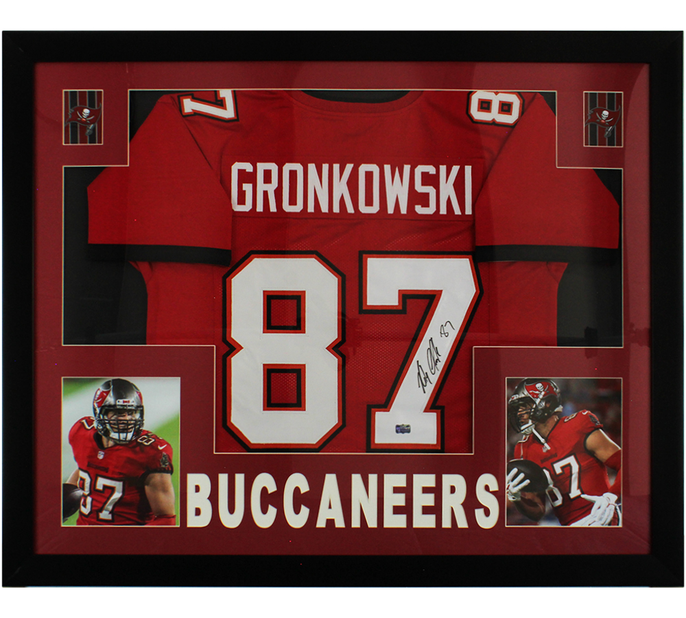 Rob Gronkowski Signed Tampa Bay Buccaneers Framed Red NFL Jersey