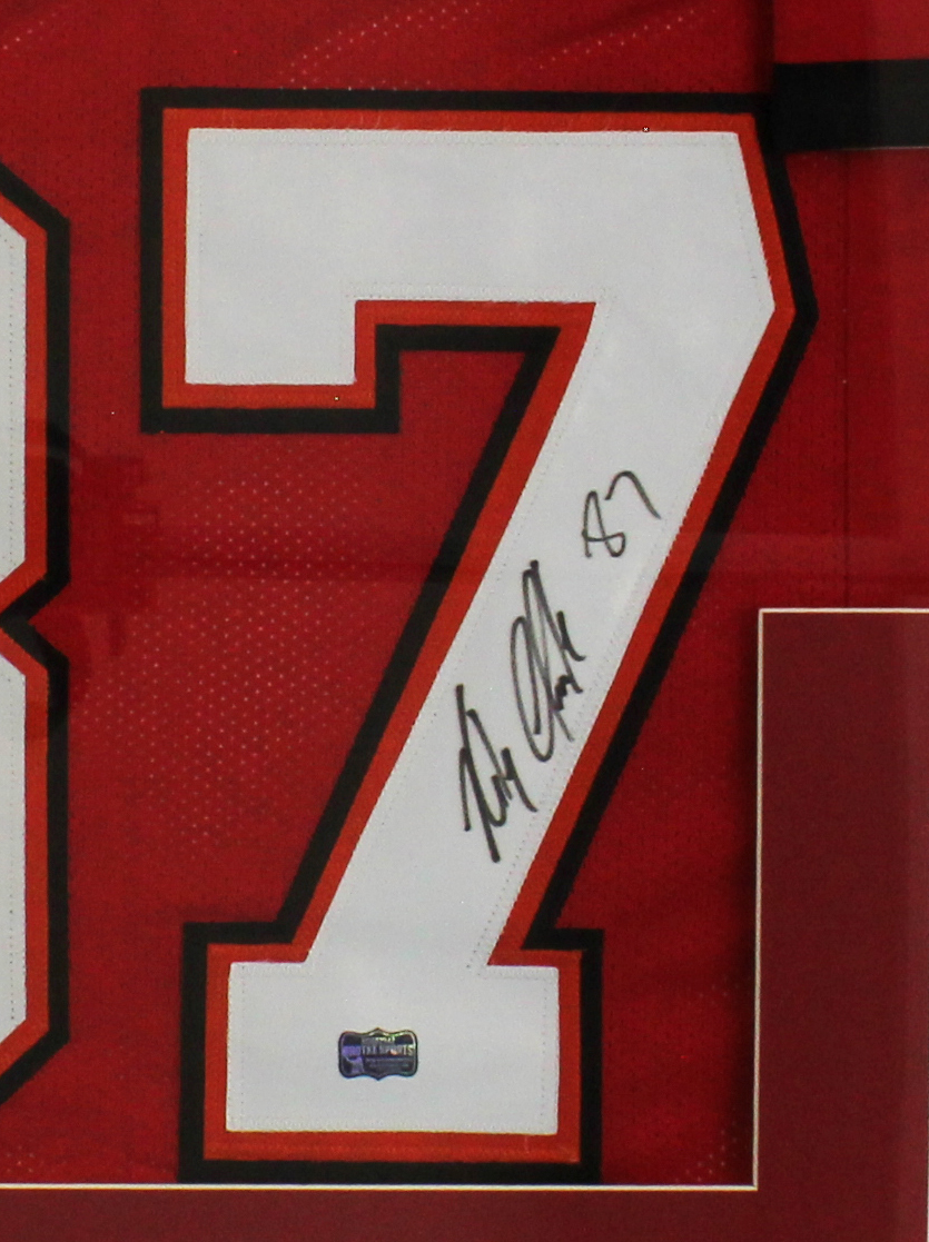 Rob Gronkowski Signed Tampa Bay Buccaneers Framed Red NFL Jersey - Image 2