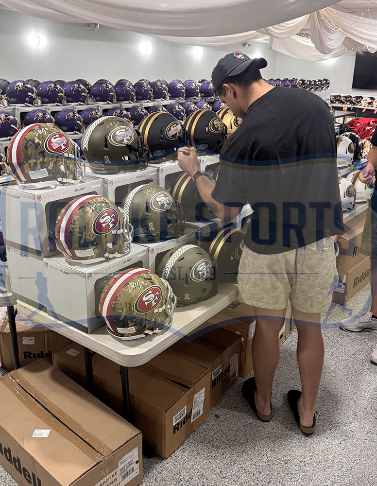 Nick Bosa Signed San Francisco 49ers Speed Authentic Salute to Service NFL Helmet - Image 2