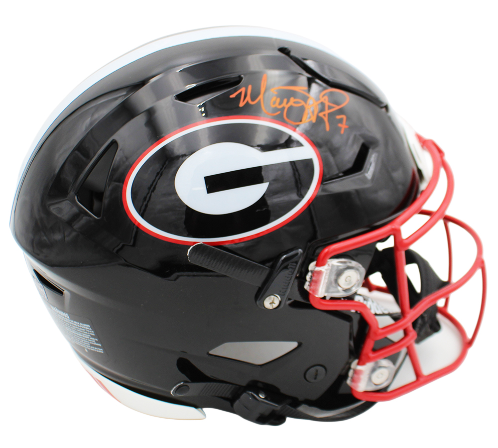 Matthew Stafford Signed Georgia Bulldogs Speed Flex Authentic Black NCAA Helmet - Image 2