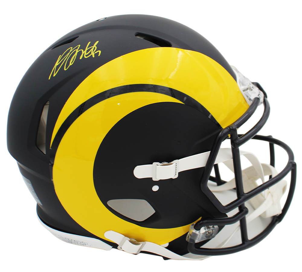 Davante Adams Signed Los Angeles Rams Speed Authentic Rivalries NFL Helmet - Image 2