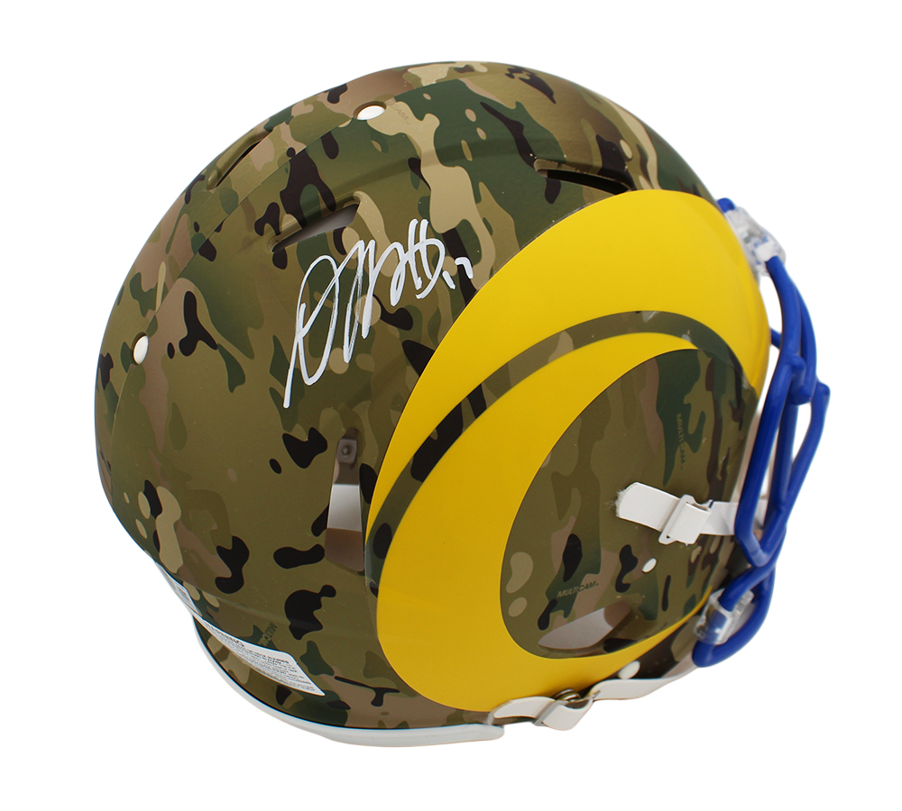 Davante Adams Signed Los Angeles Rams Speed Authentic Camo NFL Helmet