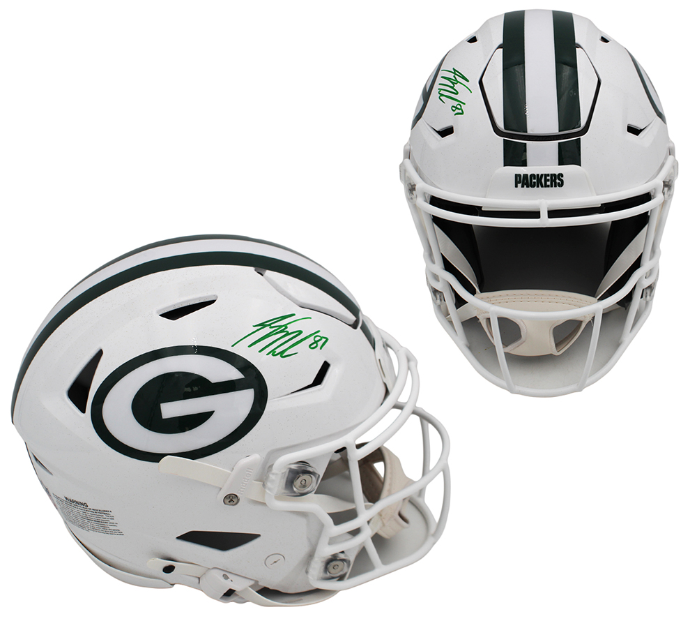 Jordy Nelson Signed Green Bay Packers Speed Flex Alternate White Authentic NFL Helmet