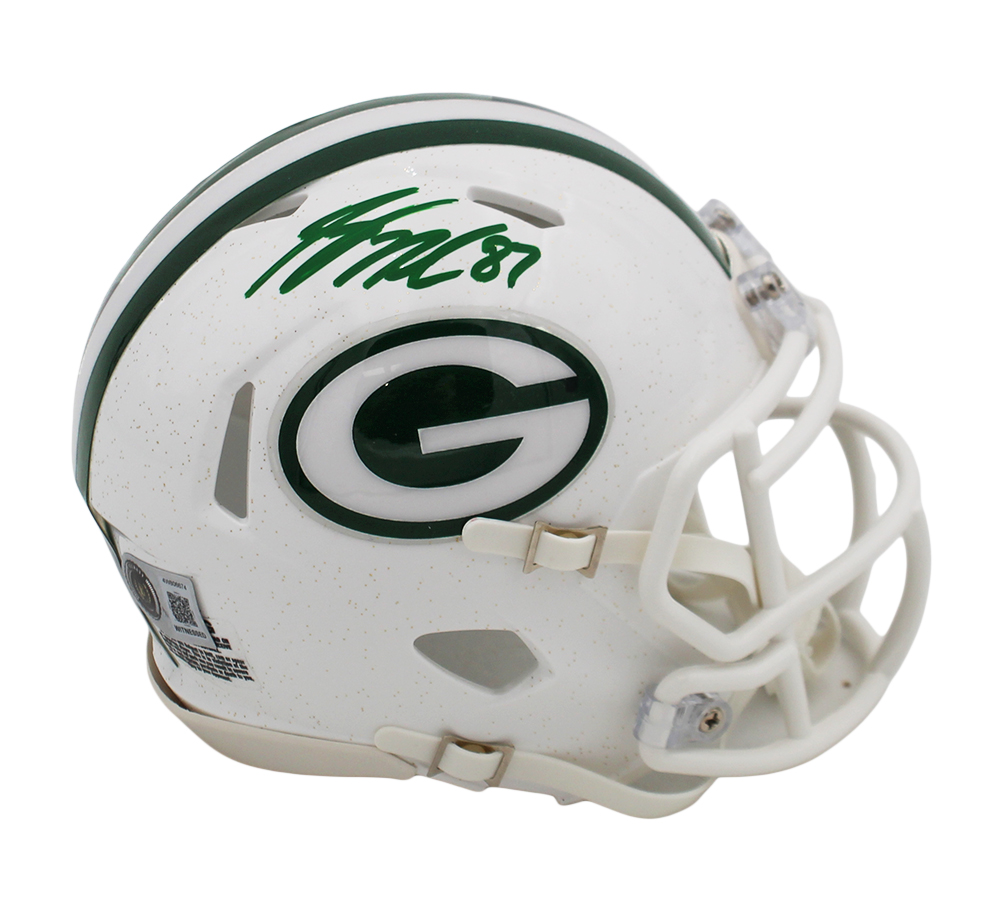 Jordy Nelson Signed Green Bay Packers Speed Alternate White NFL Mini Helmet