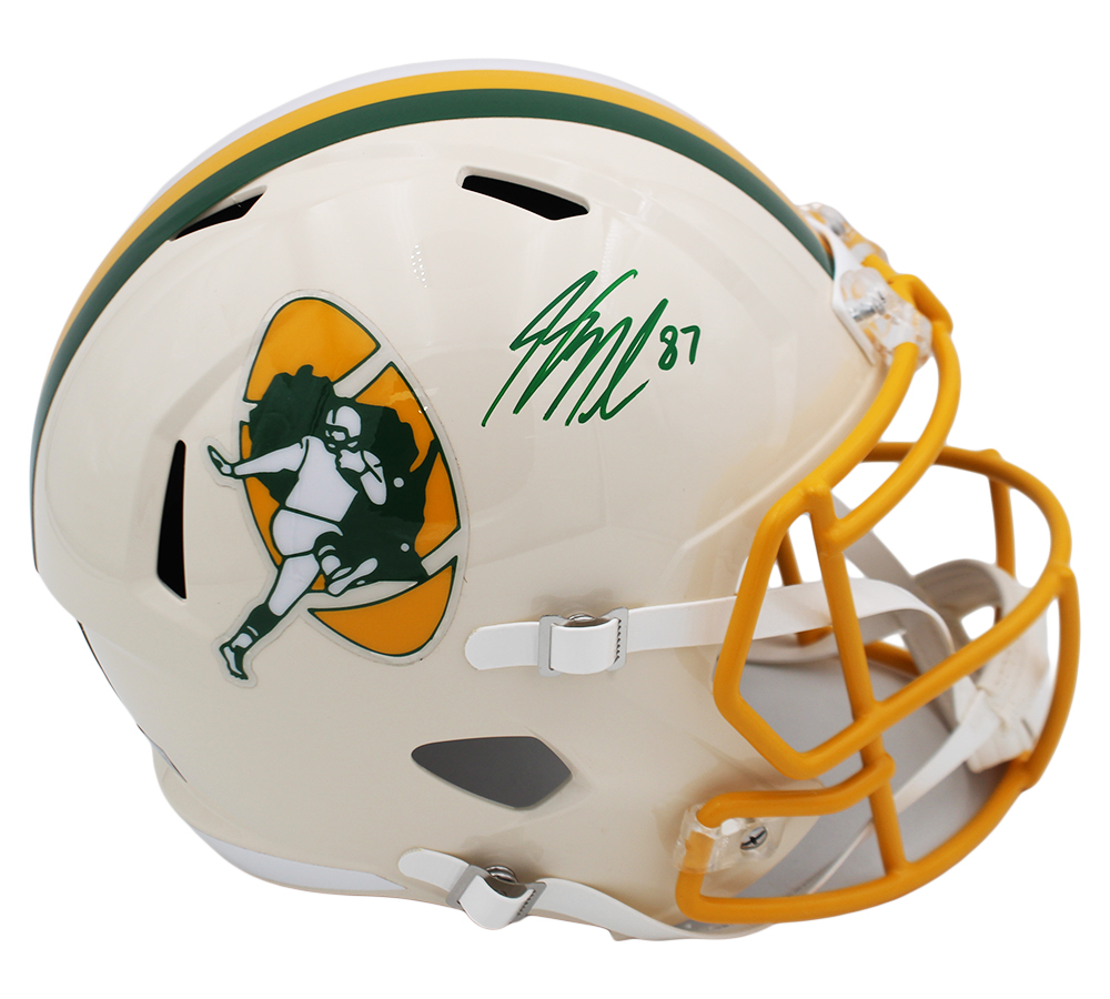 Jordy Nelson Signed Green Bay Packers Speed Full Size Retro NFL Helmet