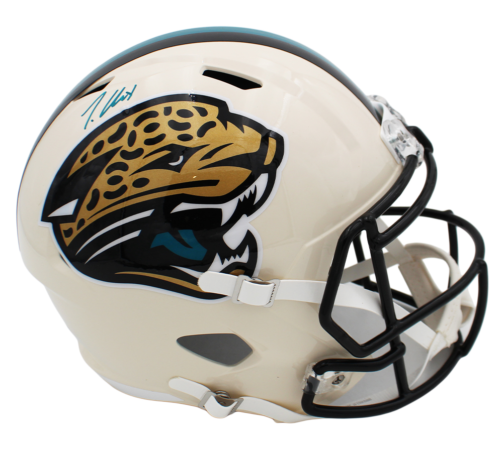 Travis Hunter Signed Jacksonville Jaguars Speed Full Size Retro NFL Helmet - Image 2