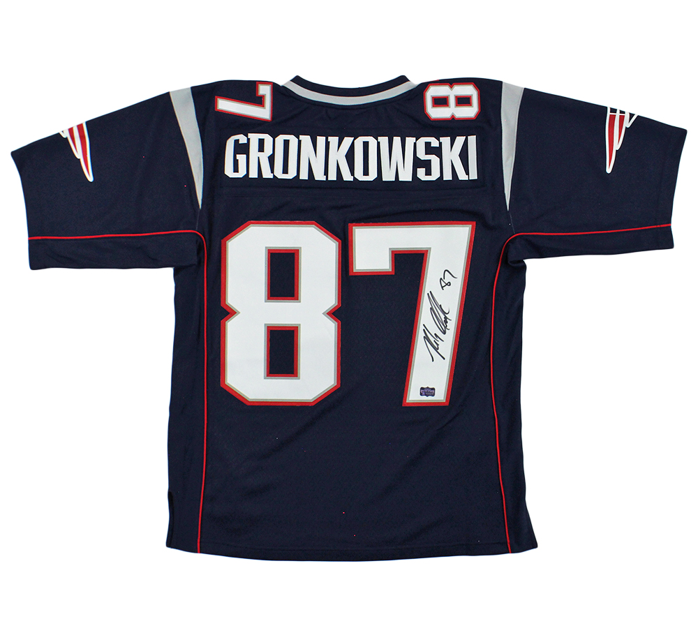 Rob Gronkowski Signed New England Patriots Mitchell & Ness 2010 Navy Blue NFL Jersey