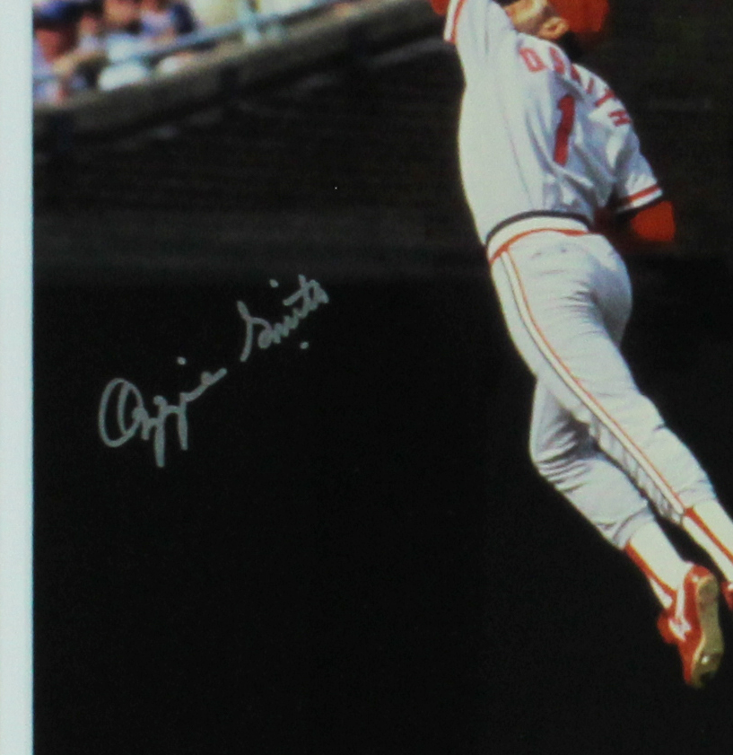 Ozzie Smith Signed St. Louis Cardinals Framed 8x10 MLB Catching Ball Photo - Image 2