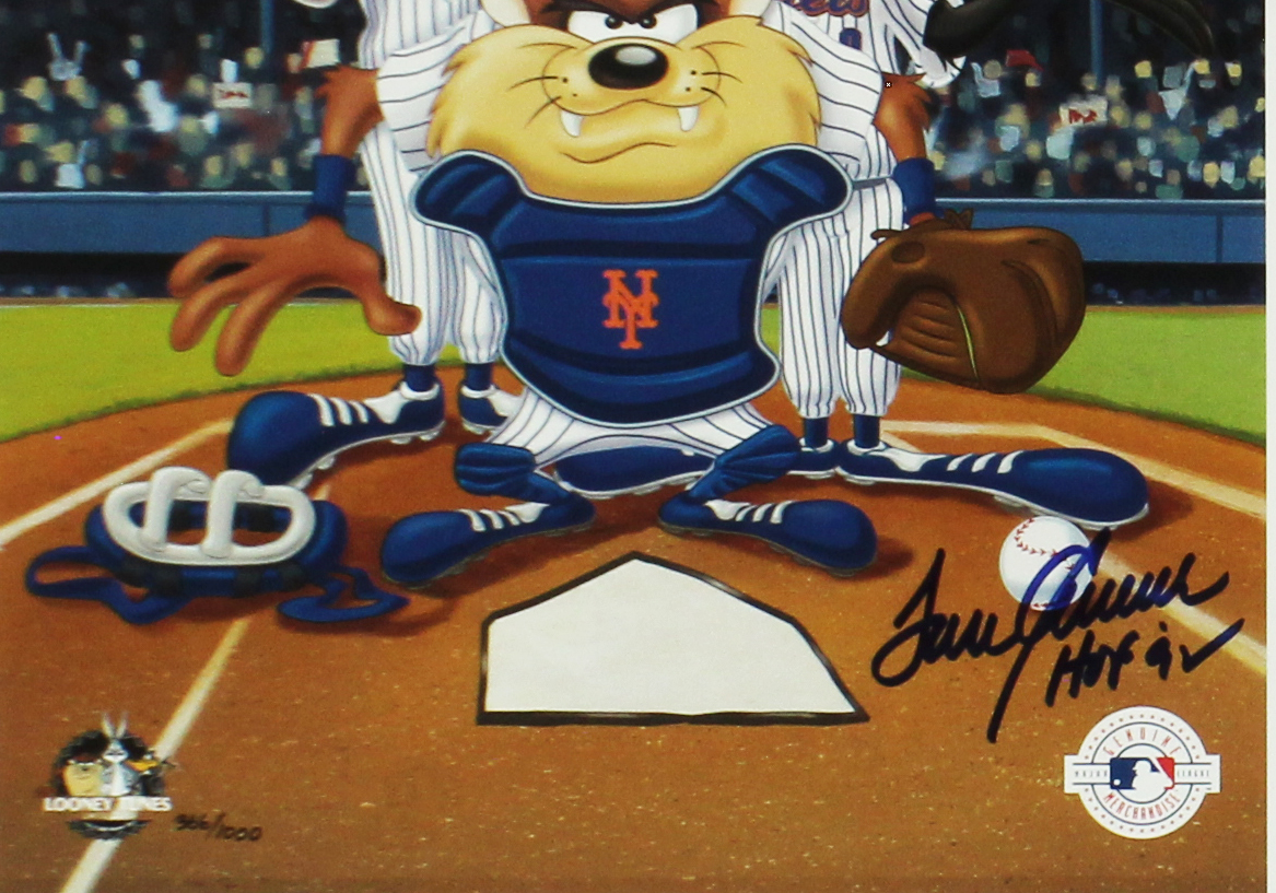 Tom Seaver Signed New York Mets Unframed 16x20 Looney Tunes MLB Photo with "HOF 92" Inscription - Image 2