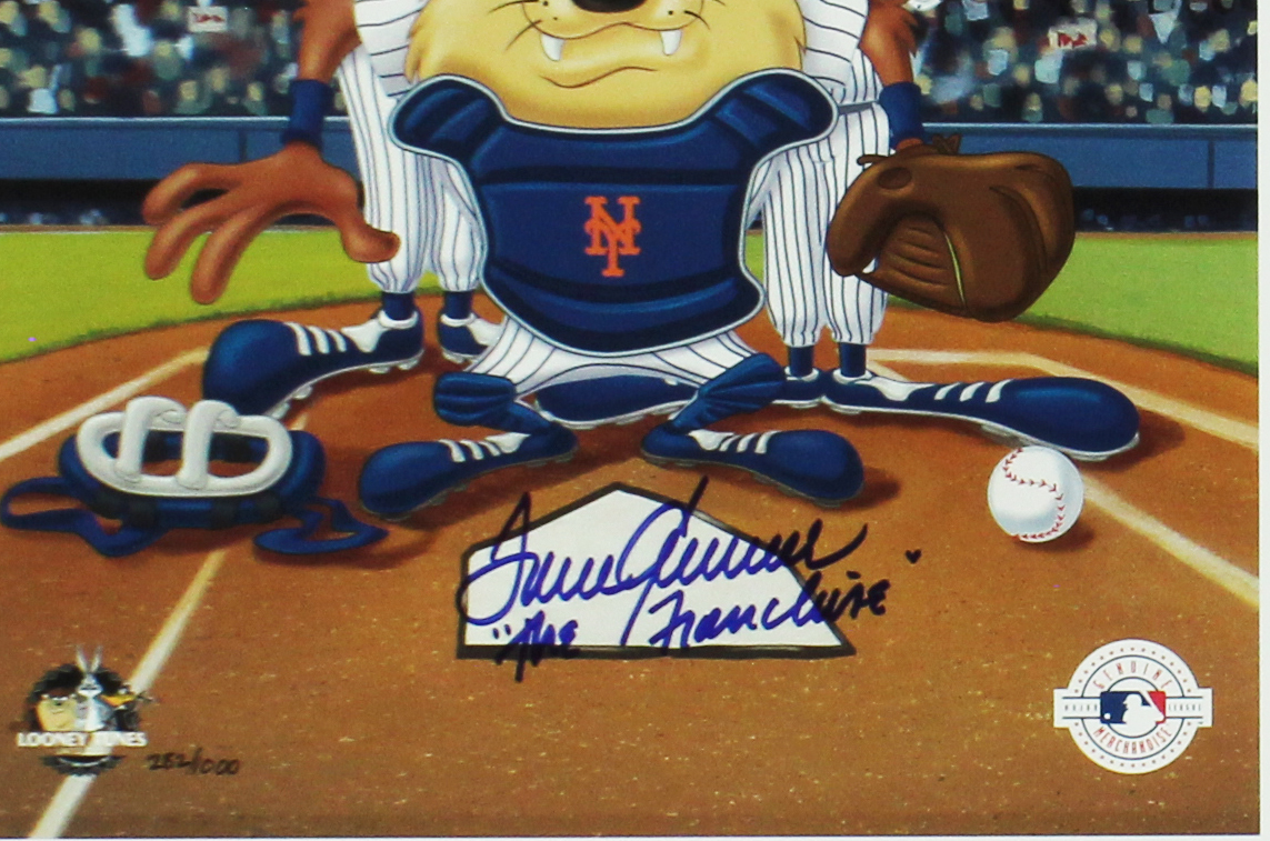 Tom Seaver Signed New York Mets Unframed 16x20 Looney Tunes MLB Photo with "The Franchise" Inscription - Image 2