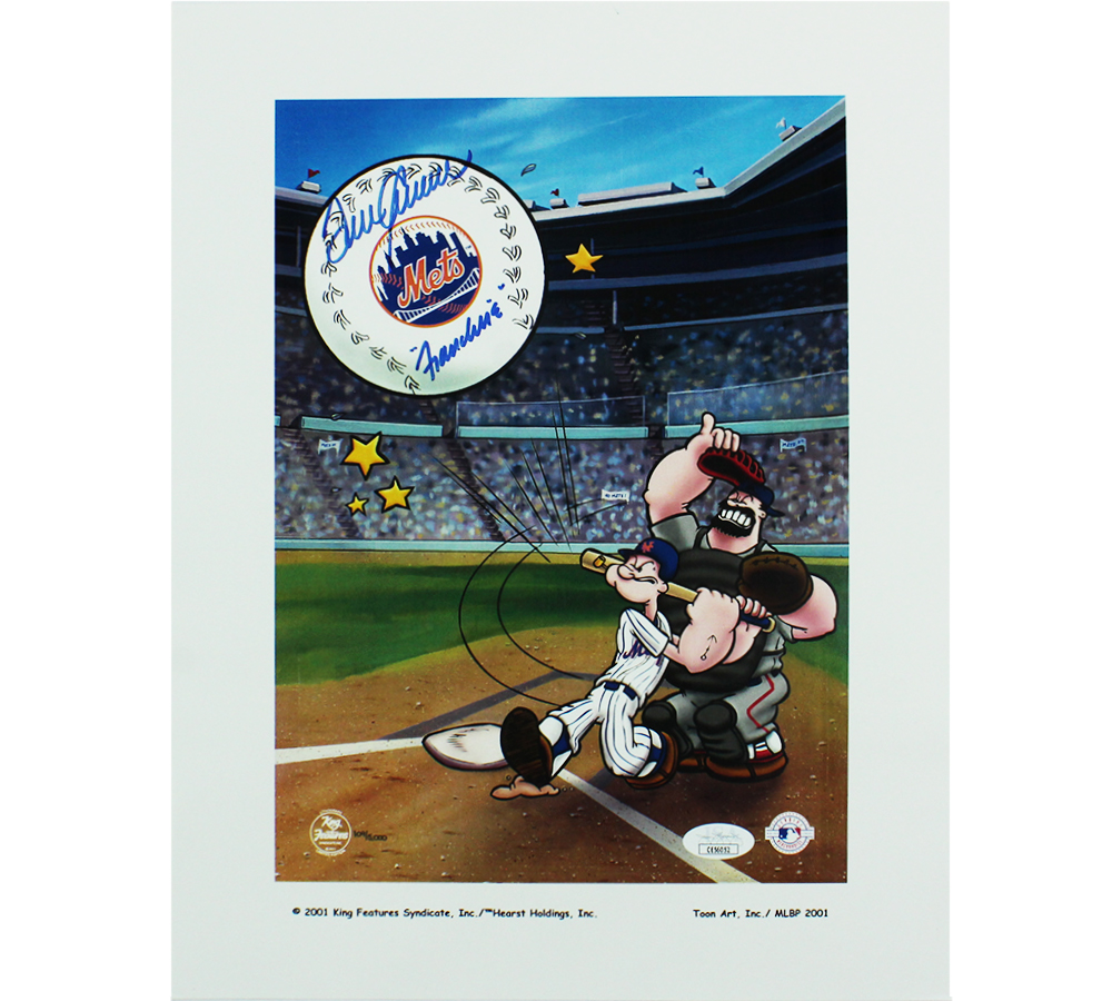 Tom Seaver Signed New York Mets Unframed 12x17 Popeye MLB Photo 109/5000 with "The Franchise" Inscription