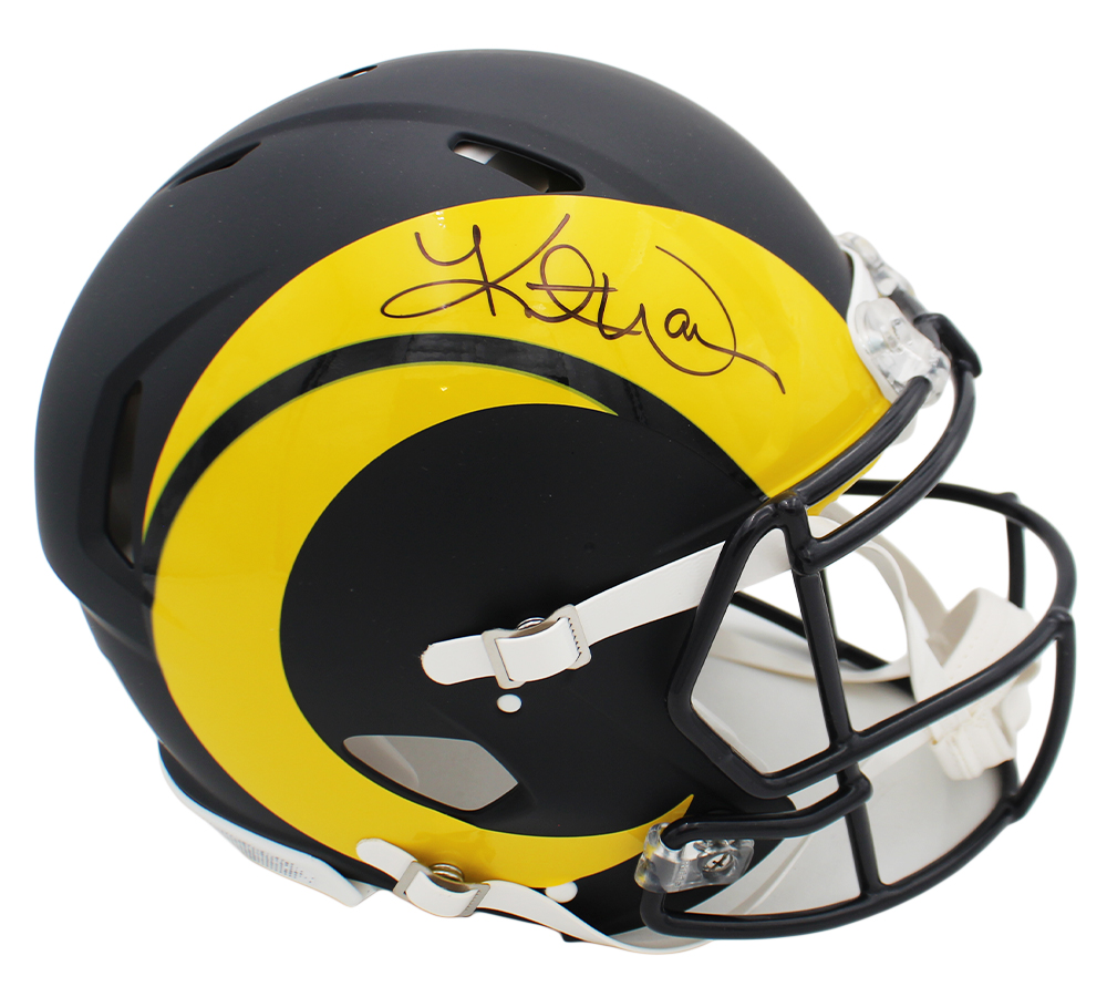 Kurt Warner Signed Los Angeles Rams Speed Authentic Rivalries NFL Helmet