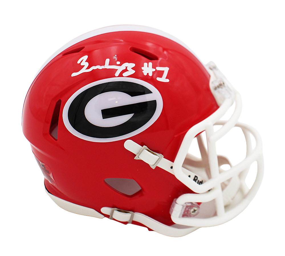 Zachariah Branch Signed Georgia Bulldogs Speed NCAA Mini Helmet
