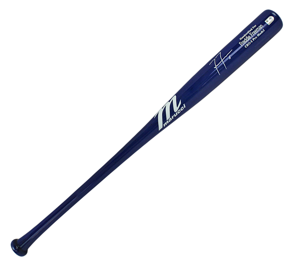 Freddie Freeman Signed Los Angeles Dodgers Marucci Game Model Blue MLB Bat - Image 3