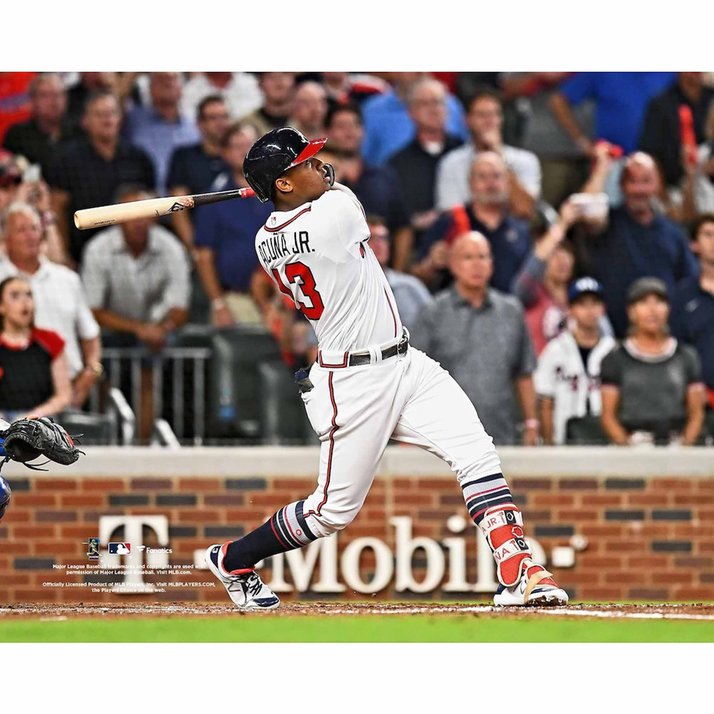 PRE-SALE - Ronald Acuna Jr. Unsigned Braves Grand Slam Hit 8x10