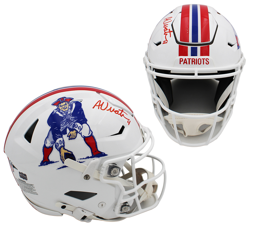 Adam Vinatieri Signed New England Patriots Speed Flex Authentic Throwback 1982-89 NFL Helmet