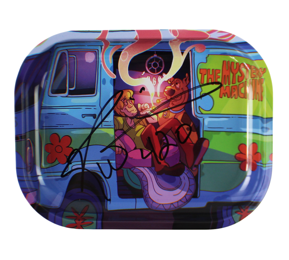 Ricky Williams Signed 5"x7" Scooby Doo Rolling Tray with "420" Inscription