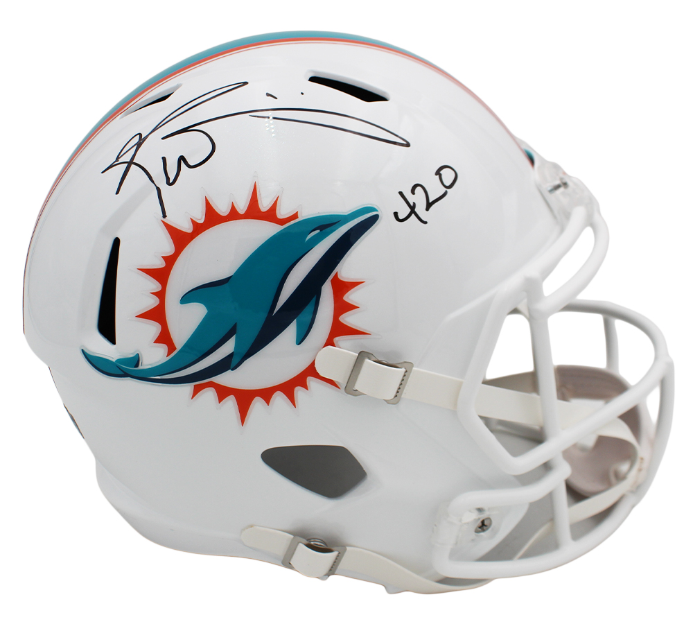 Ricky Williams Signed Miami Dolphins Speed Full Size NFL Helmet with "420" Inscription