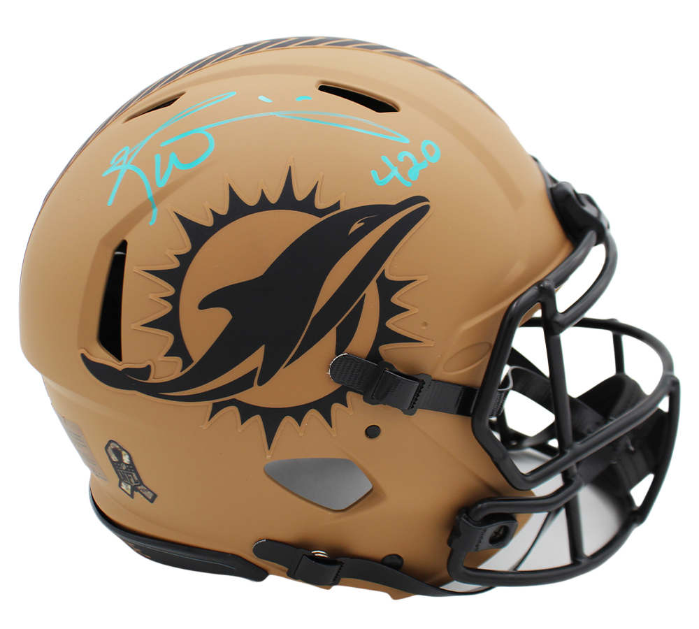 Ricky Williams Signed Miami Dolphins Speed Authentic Salute to Service 2 NFL Helmet