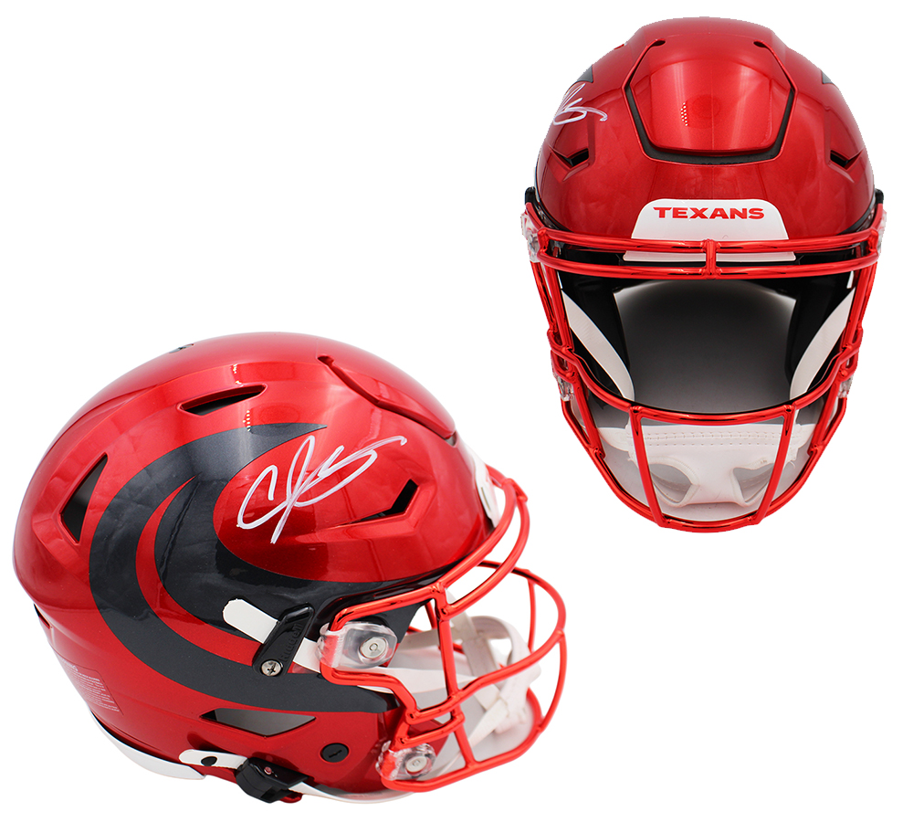 Andre Johnson Signed Houston Texans Speed Flex Authentic Alternate 2024 Battle Red NFL Helmet