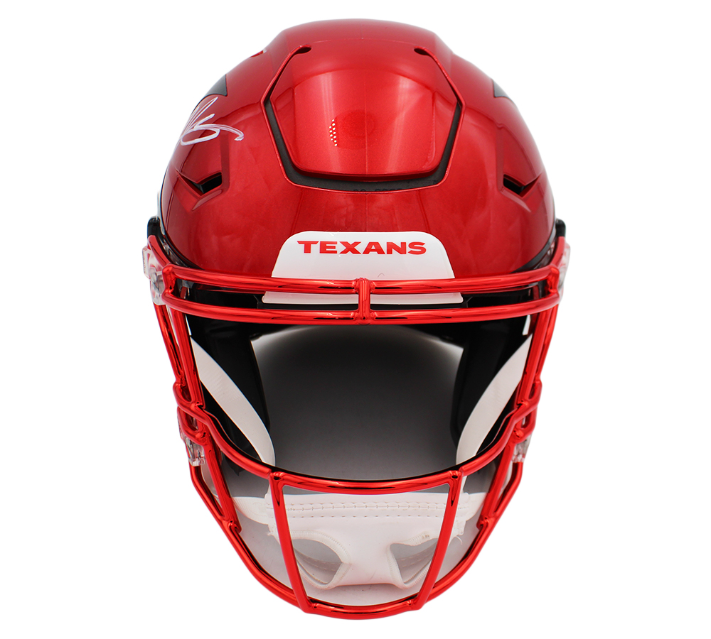 Andre Johnson Signed Houston Texans Speed Flex Authentic Alternate 2024 Battle Red NFL Helmet - Image 3