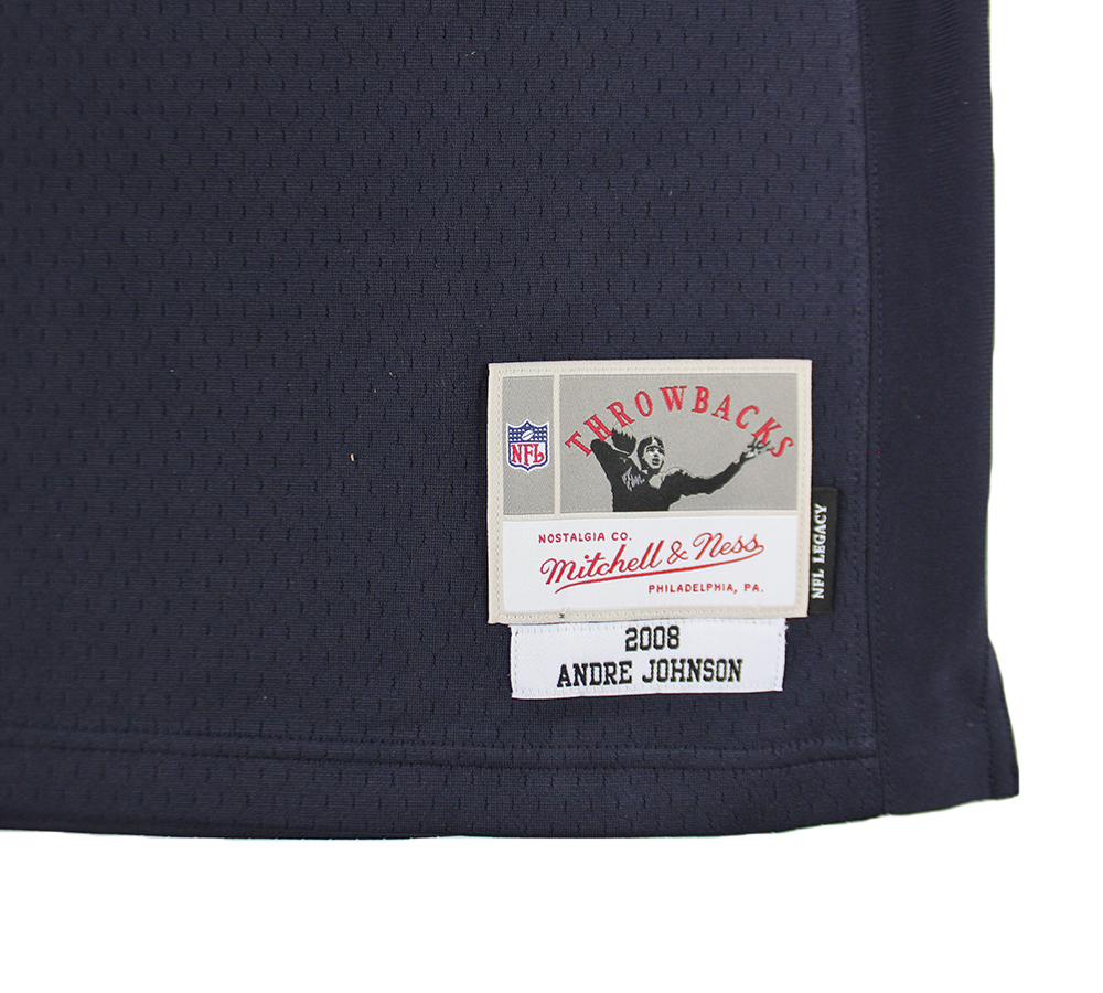 Andre Johnson Signed Houston Texans Mitchell & Ness 2008 Navy NFL Jersey - Image 4