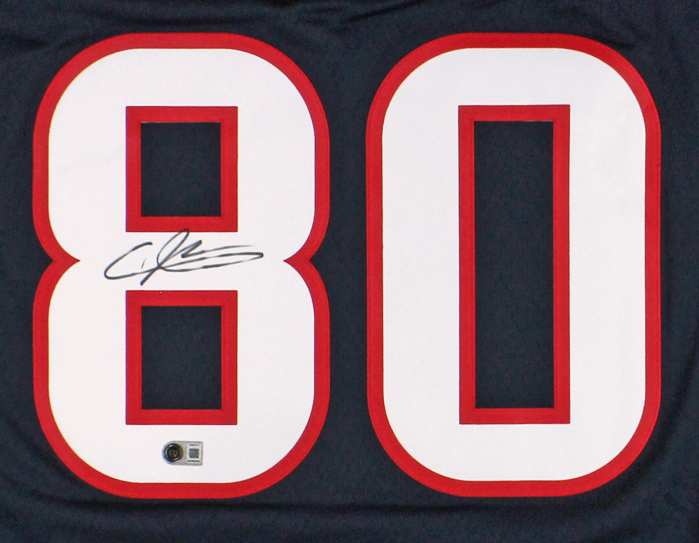 Andre Johnson Signed Houston Texans Mitchell & Ness 2008 Navy NFL Jersey - Image 2