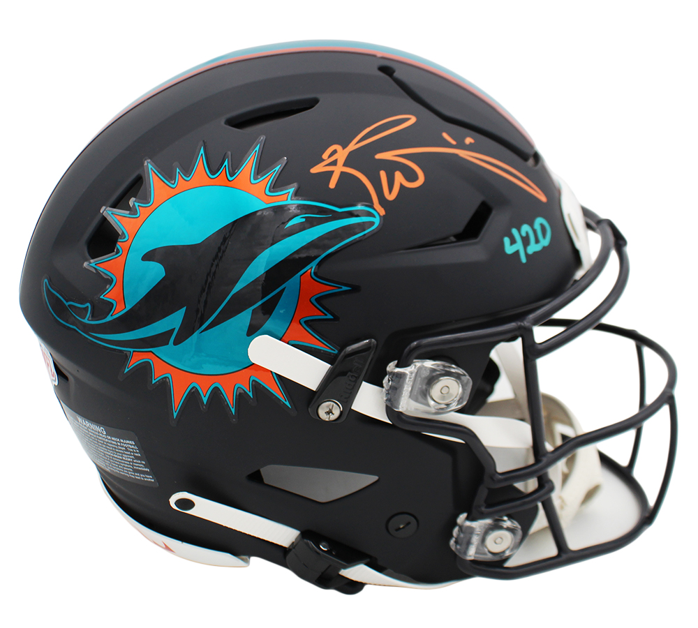 Ricky Williams Signed Miami Dolphins Speed Flex Authentic Rivalries NFL Helmet with "420" Inscription - Image 2