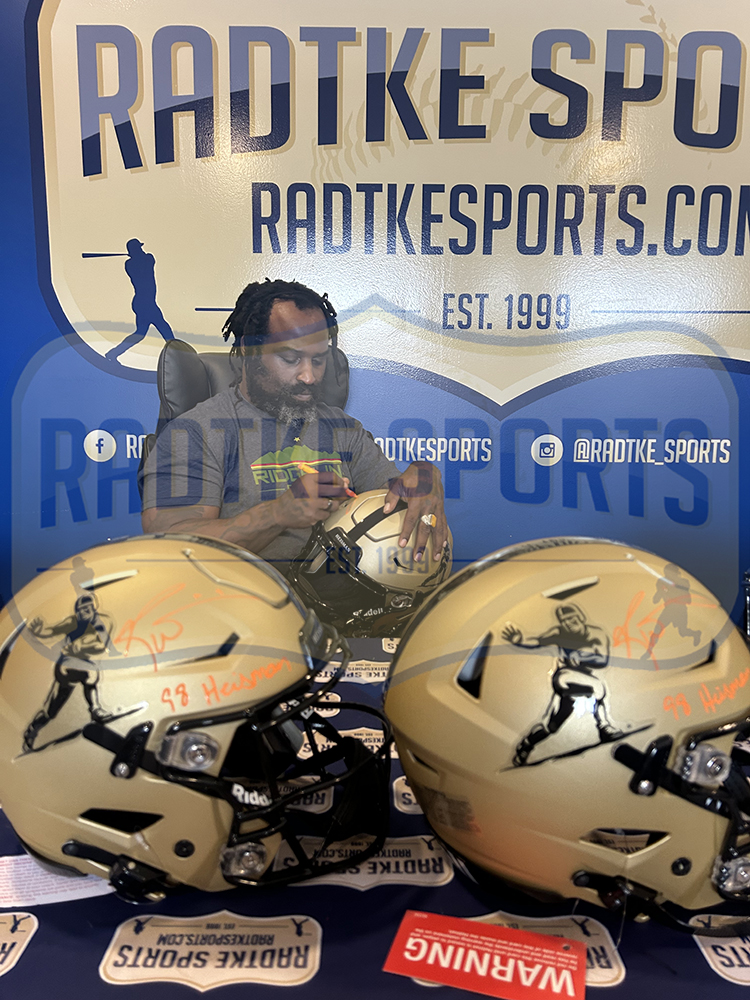 Ricky Williams Signed Speed Flex Authentic Heisman NCAA Helmet with "98 Heisman" Inscription - Image 5