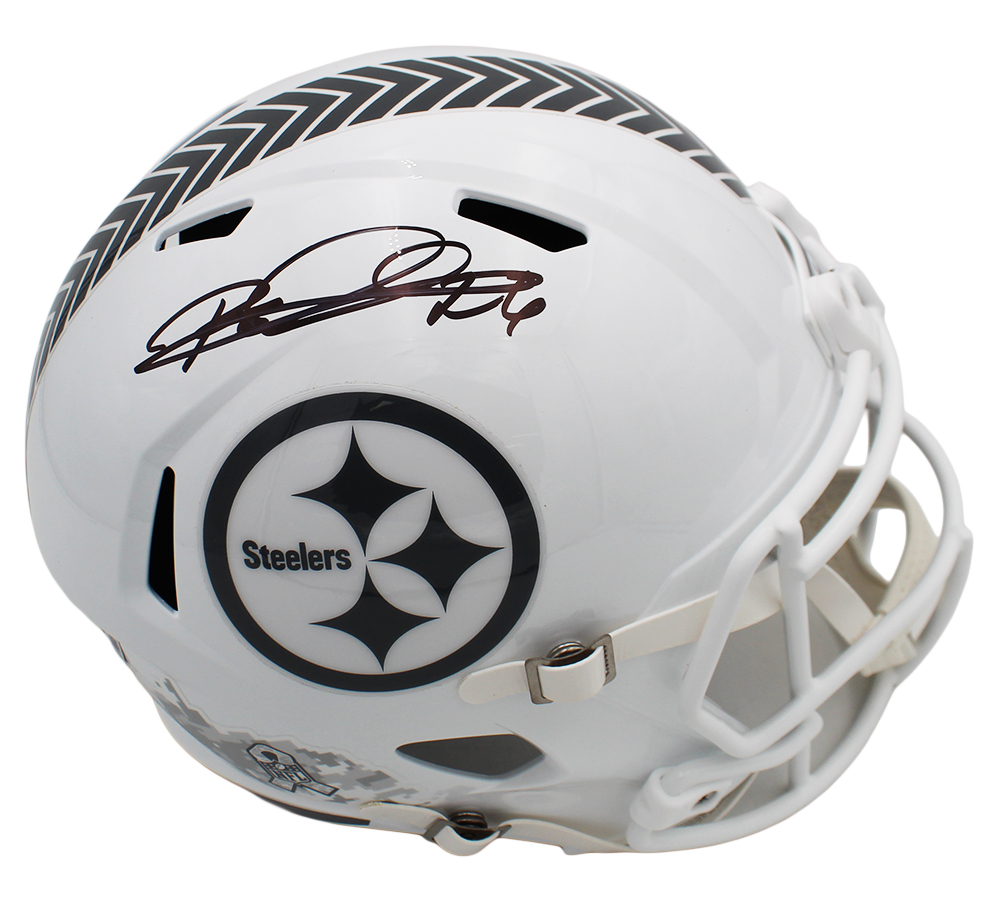 Rod Woodson Signed Pittsburgh Steelers Speed Full Size Salute to Service 3 NFL Helmet