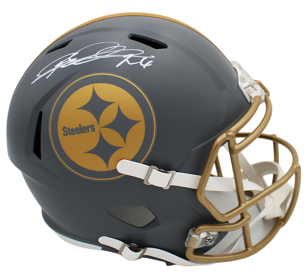 Rod Woodson Signed Pittsburgh Steelers Speed Full Size Slate NFL Helmet - Image 2