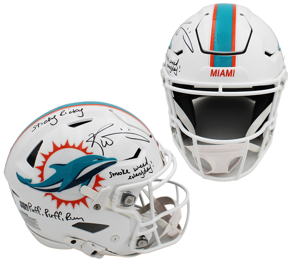 Ricky Williams Signed Miami Dolphins Speed Flex Authentic NFL Helmet with 3 Inscriptions