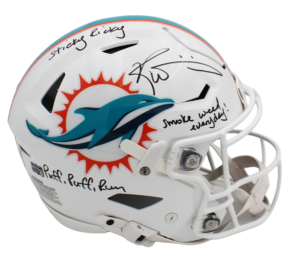 Ricky Williams Signed Miami Dolphins Speed Flex Authentic NFL Helmet with 3 Inscriptions - Image 2