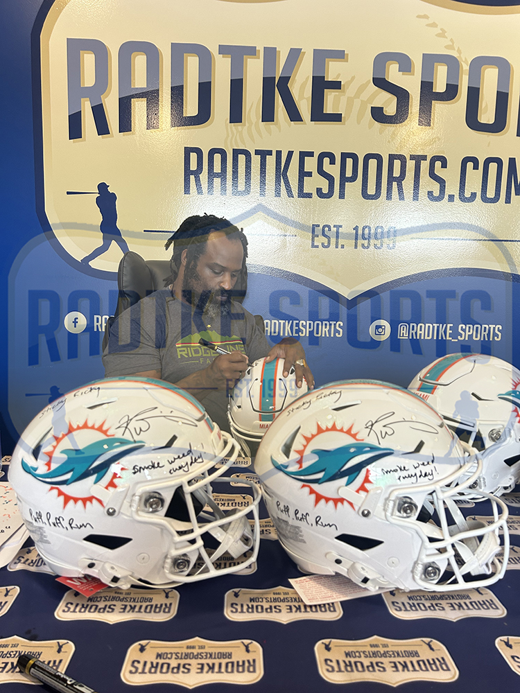 Ricky Williams Signed Miami Dolphins Speed Flex Authentic NFL Helmet with 3 Inscriptions - Image 6