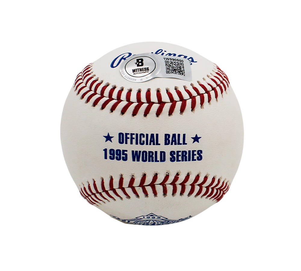 Greg Maddux Signed Atlanta Braves Rawlings OML White 1995 World Series MLB Baseball - Image 2