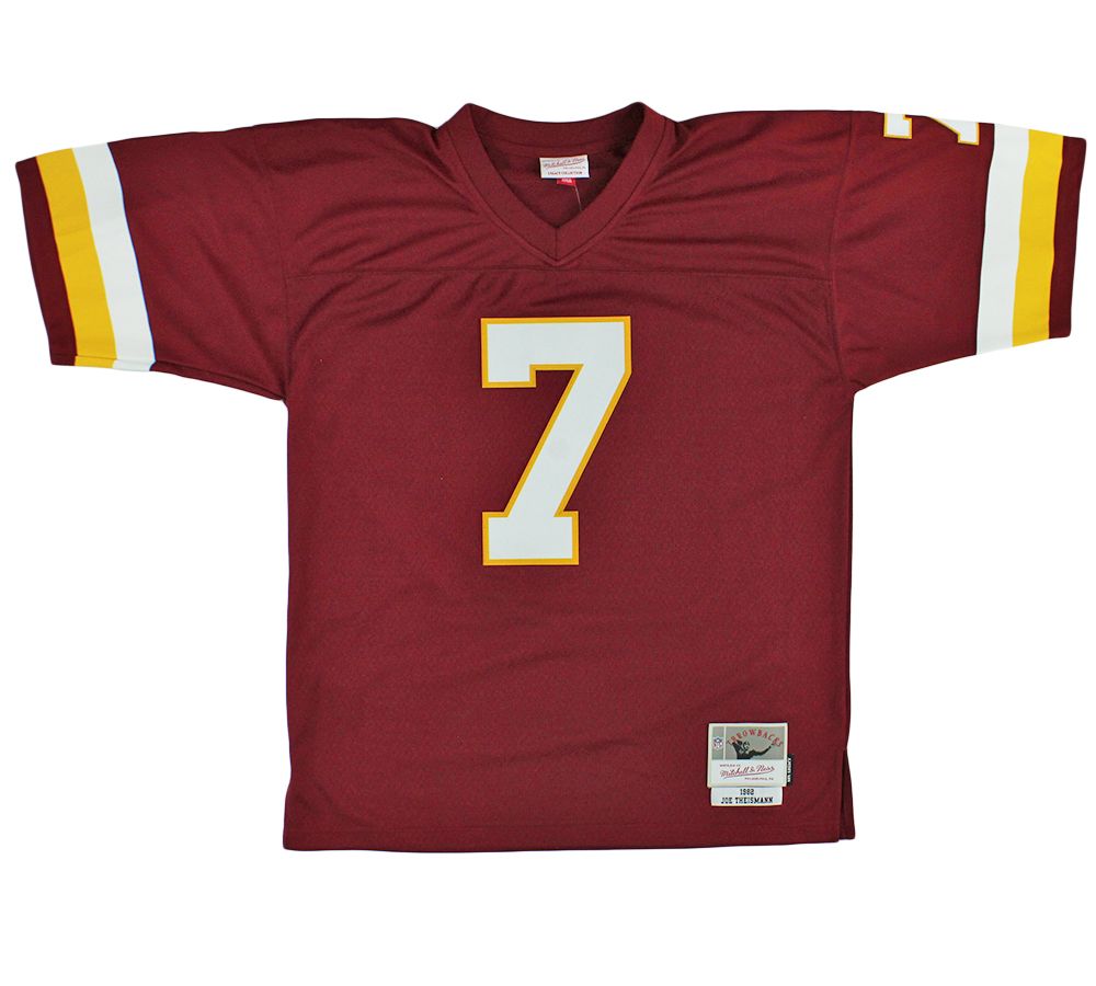 Joe Theismann Signed Washington Redskins Mitchell and Ness Maroon 1982 Legacy NFL Jersey - Image 3