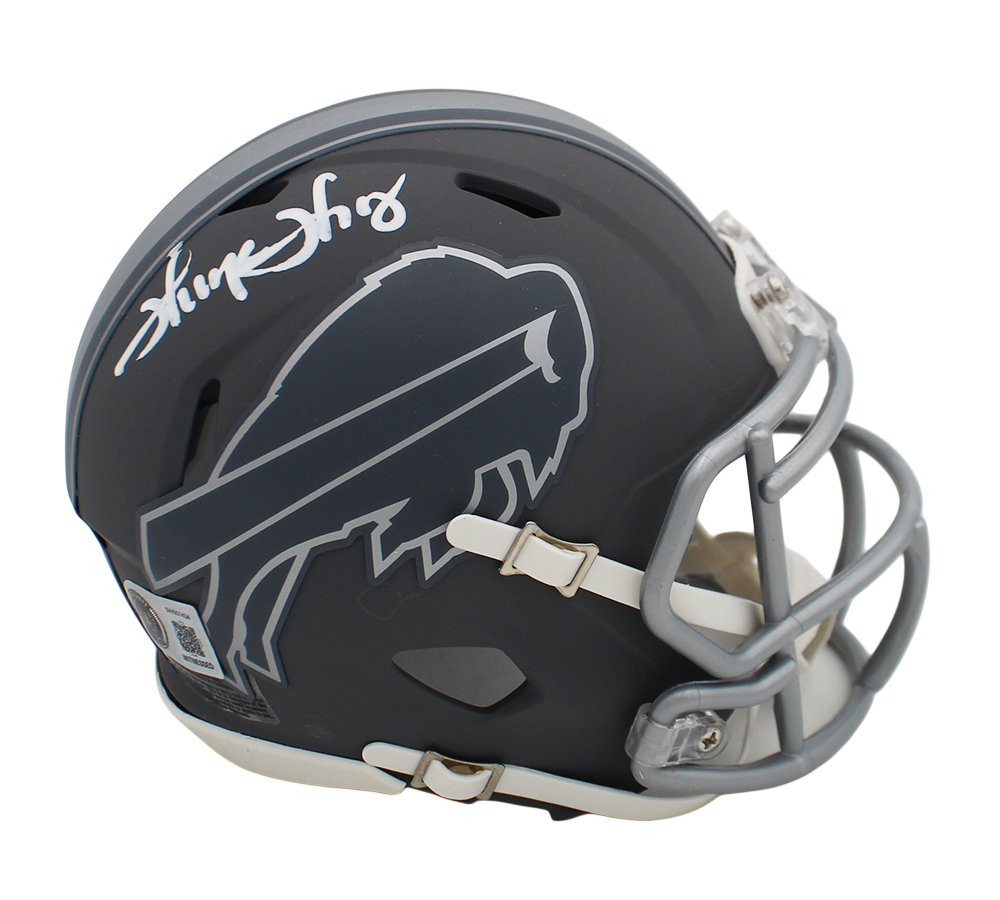 Thurman Thomas Signed Buffalo Bills Speed Slate NFL Mini Helmet - Image 2