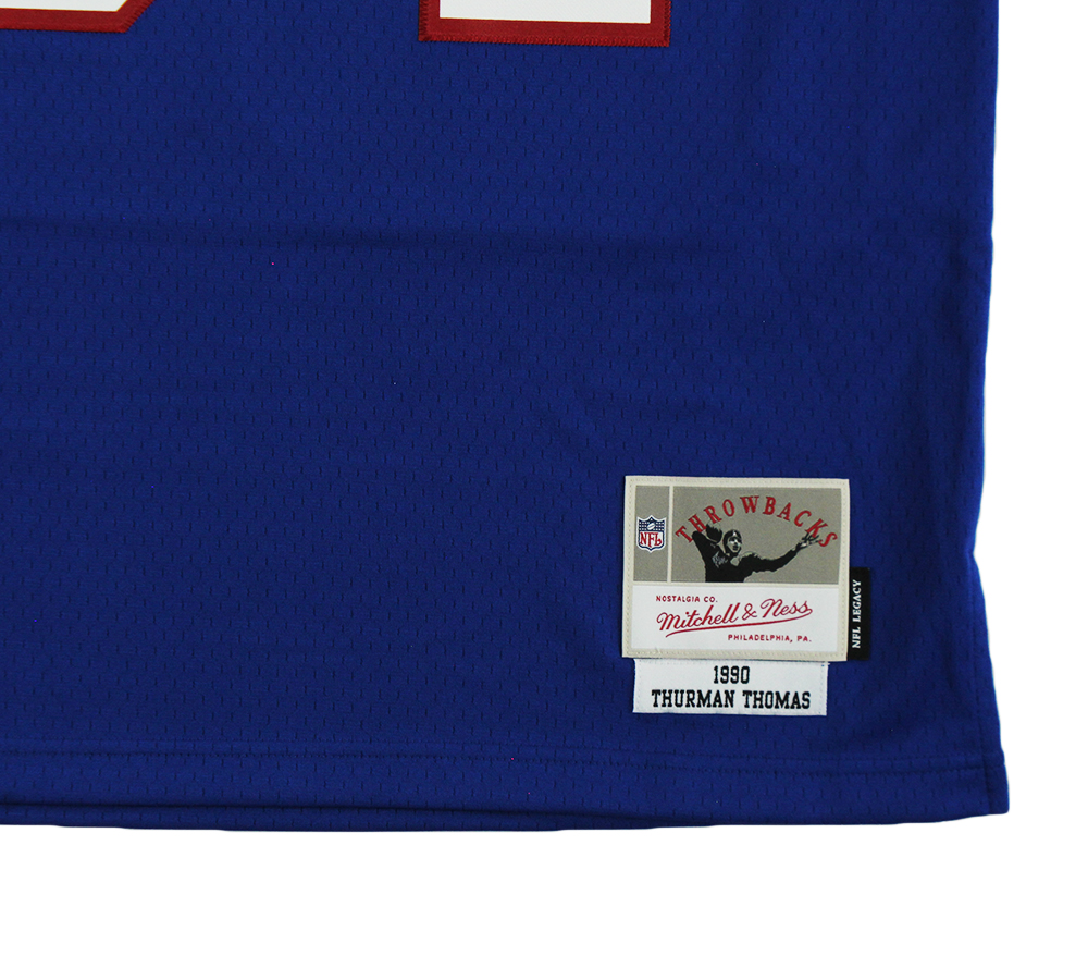 Thurman Thomas Signed Buffalo Bills Mitchell and Ness 1990 Legacy Royal Blue NFL Jersey - Image 4