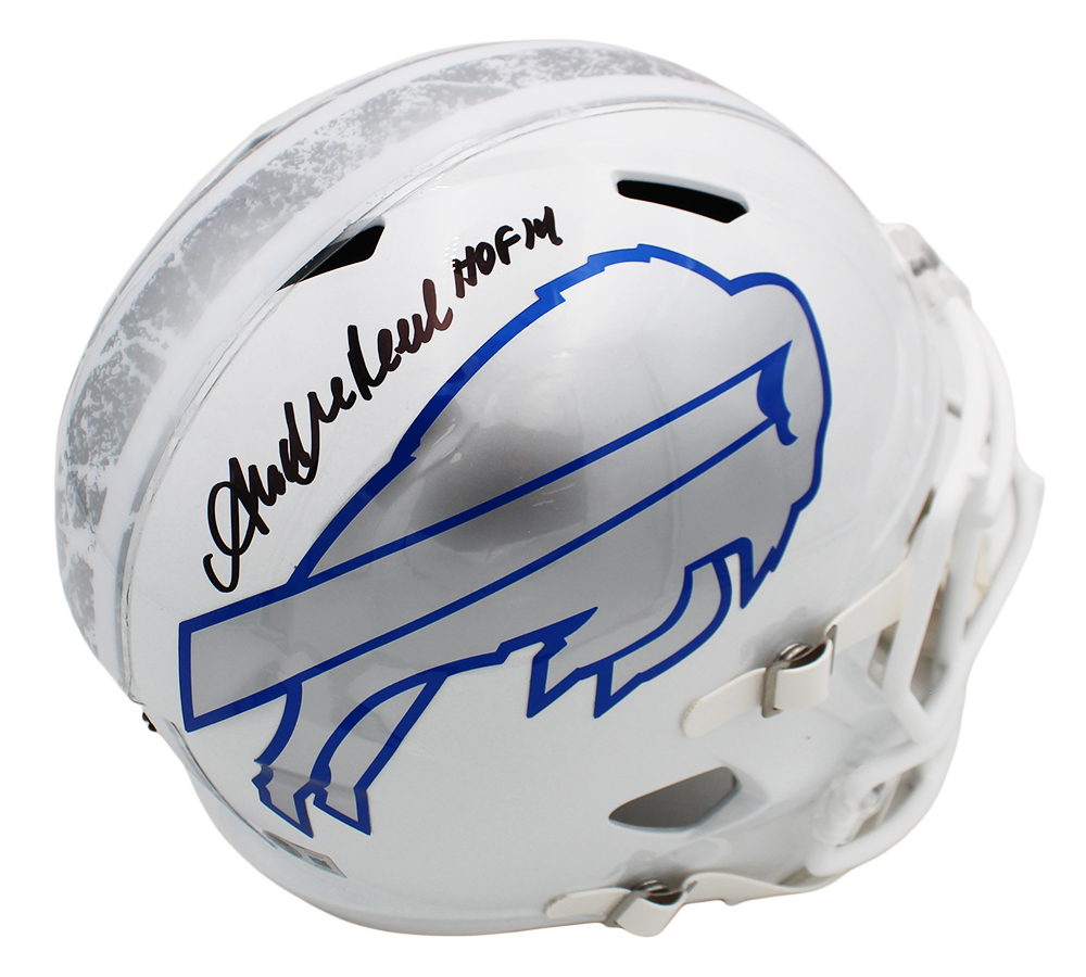 Andre Reed Signed Buffalo Bills Speed Full Size Rivalries NFL Helmet with "HOF 14" Inscription