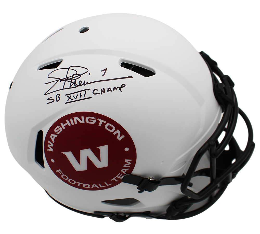 Joe Theismann Signed Washington Commanders Speed Authentic Lunar NFL Helmet with "SB XVII Champ" Inscription - Image 2