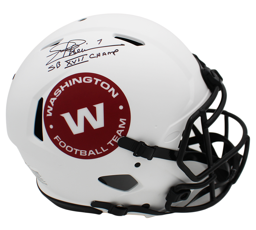 Joe Theismann Signed Washington Commanders Speed Authentic Lunar NFL Helmet with "SB XVII Champ" Inscription