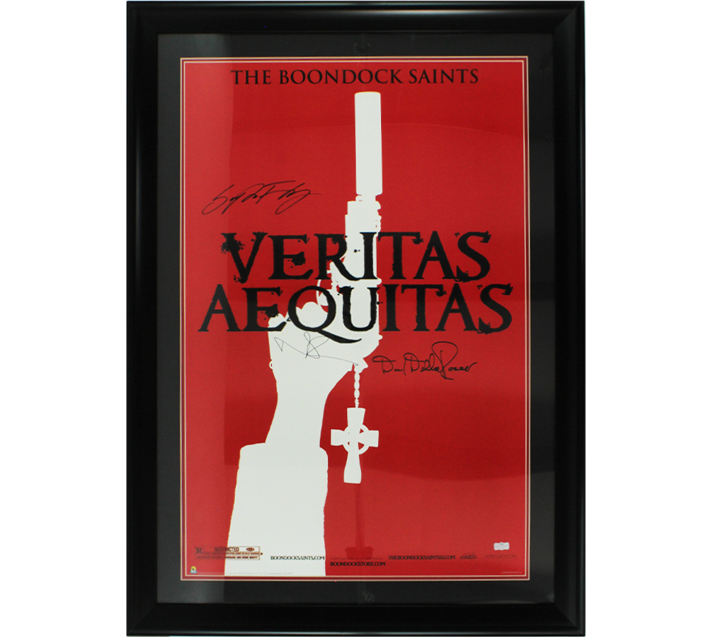 Norman Reedus, Sean Patrick Flanery & David Della Rocco Signed The Boondock Saints Framed Red Movie Poster
