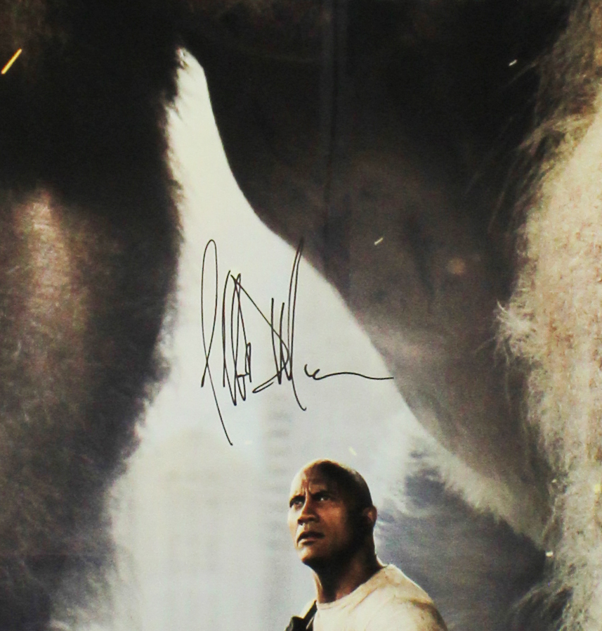 Jeffrey Dean Morgan Signed Rampage Framed Big Meets Bigger Poster - Image 2