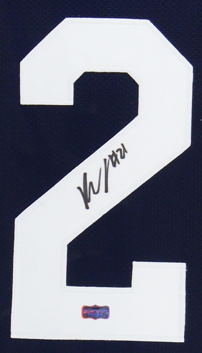 Kerryon Johnson Signed Auburn Tigers Large Framed Blue NCAA Jersey - Image 2