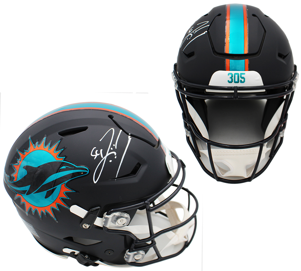 Zach Thomas Signed Miami Dolphins Speed Flex Authentic Rivalries NFL Helmet
